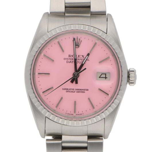 Vintage 1982 Rolex Oyster Perpetual Datejust 36mm Custom Pink