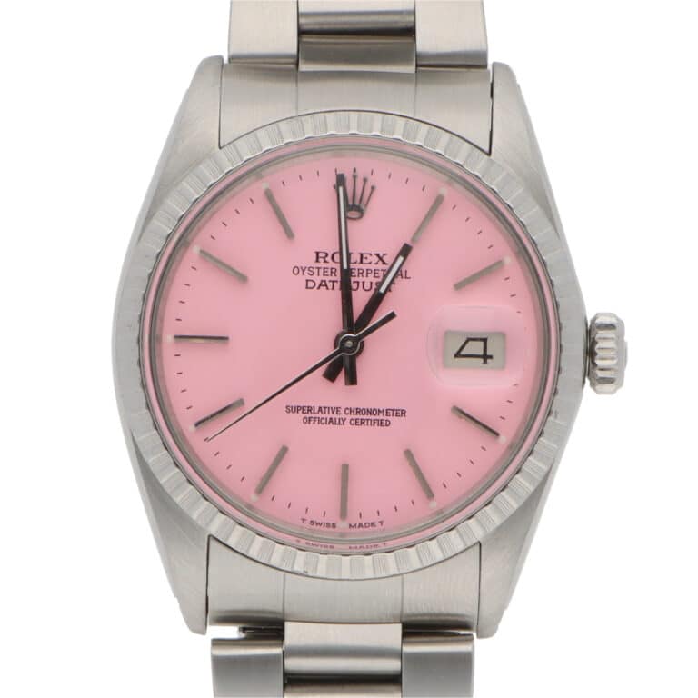 Vintage 1982 Rolex Oyster Perpetual Datejust 36mm Custom Pink