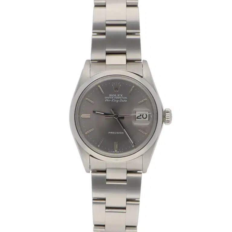 Vintage 1971 Rolex Air-King Date Grey Dial Watch Ref 5700