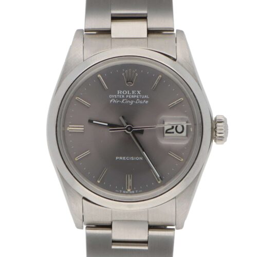 Vintage 1971 Rolex Air-King Date Grey Dial Watch Ref 5700