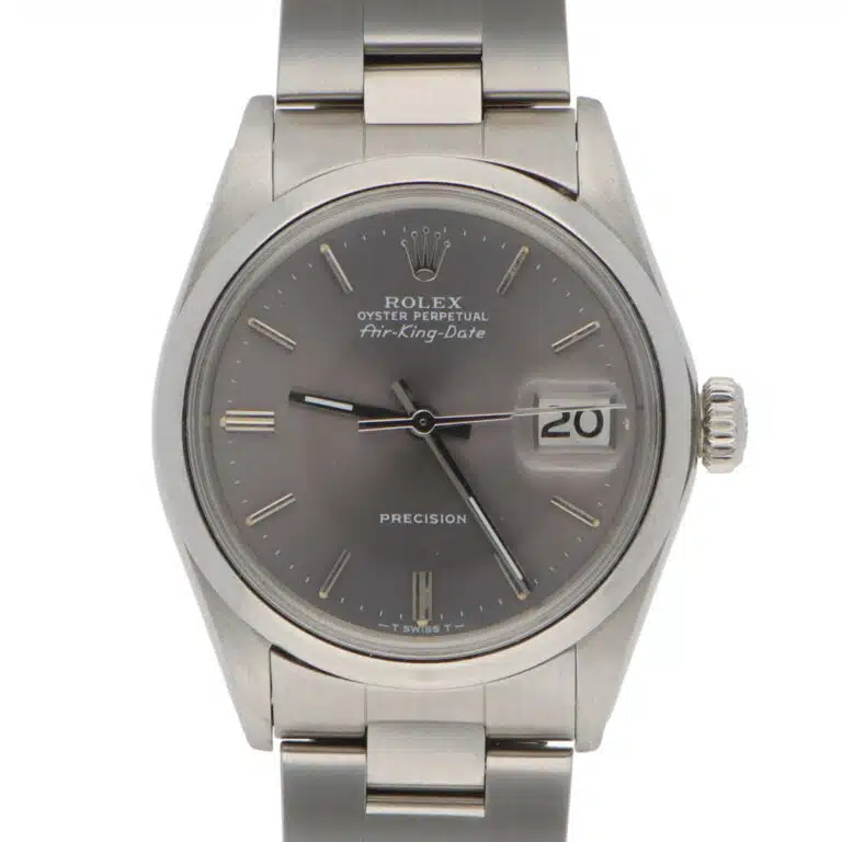 Vintage 1971 Rolex Air-King Date Grey Dial Watch Ref 5700