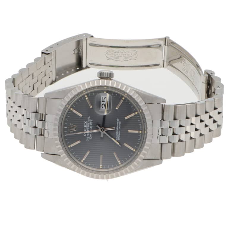 Vintage 1986 Rolex Oyster Perpetual Datejust Grey Linear Dial
