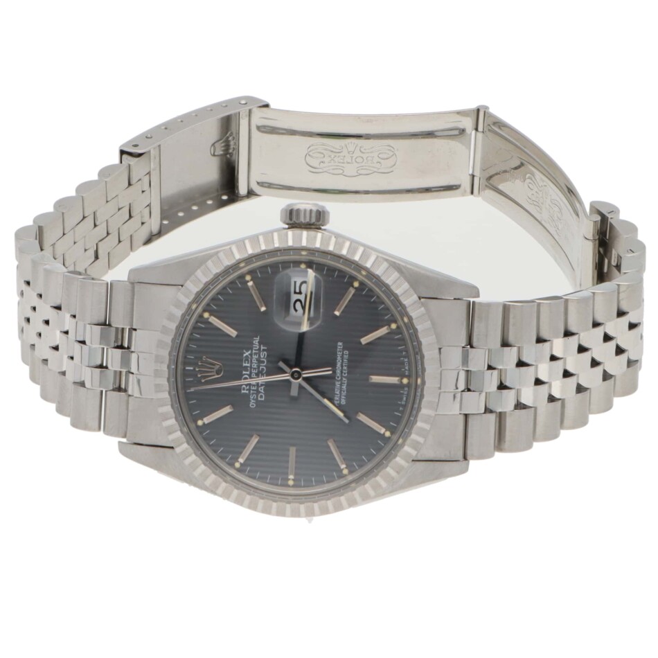 Vintage 1986 Rolex Oyster Perpetual Datejust Grey Linear Dial
