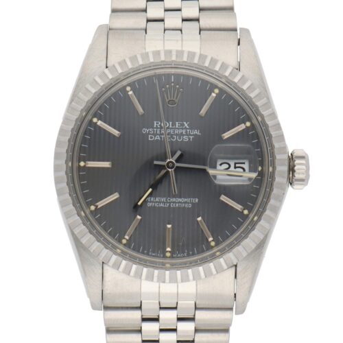 Vintage 1986 Rolex Oyster Perpetual Datejust Grey Linear Dial