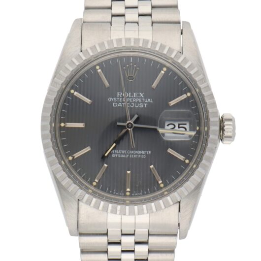 Vintage 1986 Rolex Oyster Perpetual Datejust Grey Linear Dial