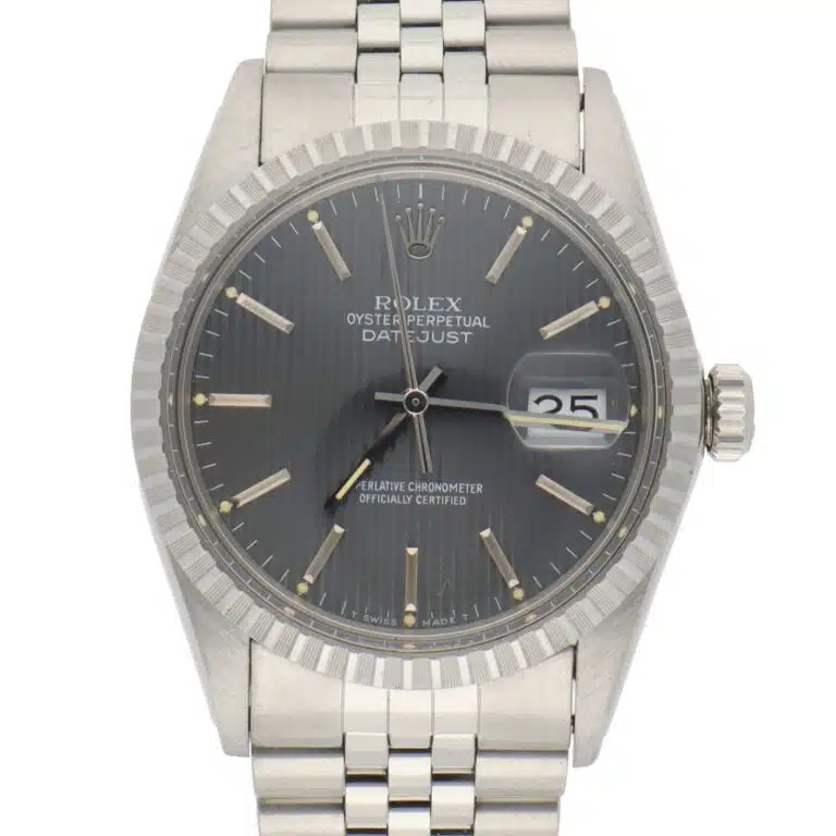 Vintage 1986 Rolex Oyster Perpetual Datejust Grey Linear Dial