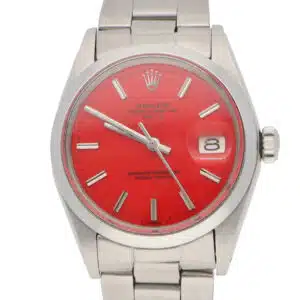 Vintage 1975 Rolex Oyster Perpetual Date Custom Red Dial