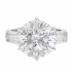 Vintage 7.63ct GIA Certified Diamond Five Stone Ring