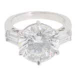 Vintage 7.63ct GIA Certified Diamond Five Stone Ring
