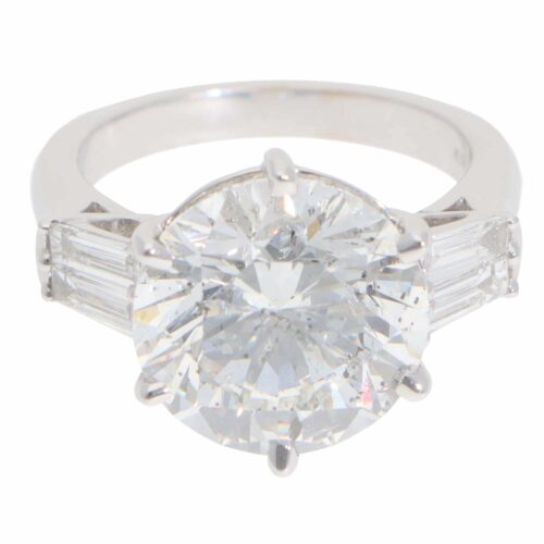 Vintage 7.63ct GIA Certified Diamond Five Stone Ring