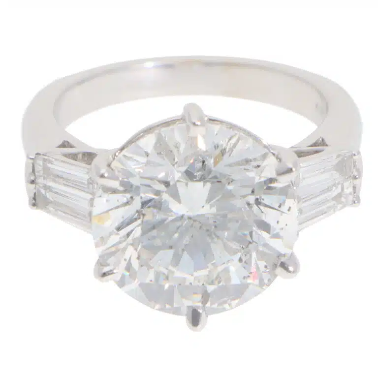 Vintage 7.63ct GIA Certified Diamond Five Stone Ring