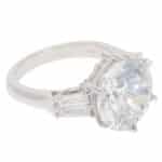 Vintage 7.63ct GIA Certified Diamond Five Stone Ring