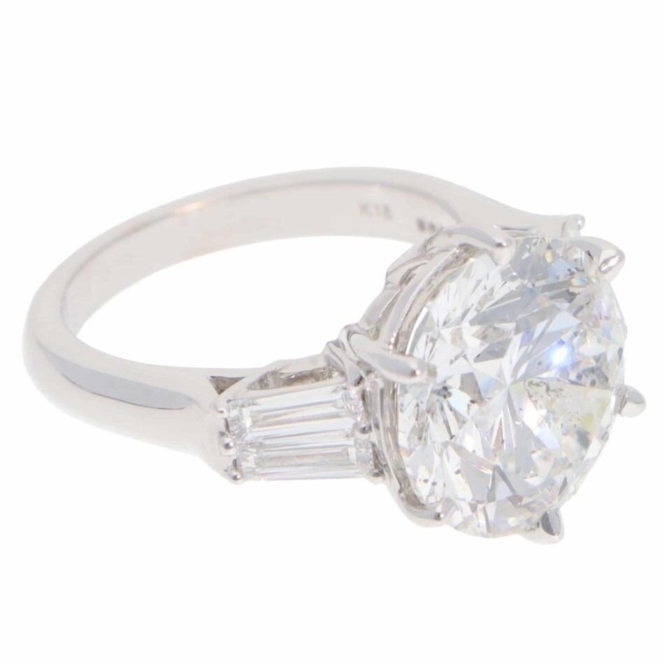 Vintage 7.63ct GIA Certified Diamond Five Stone Ring