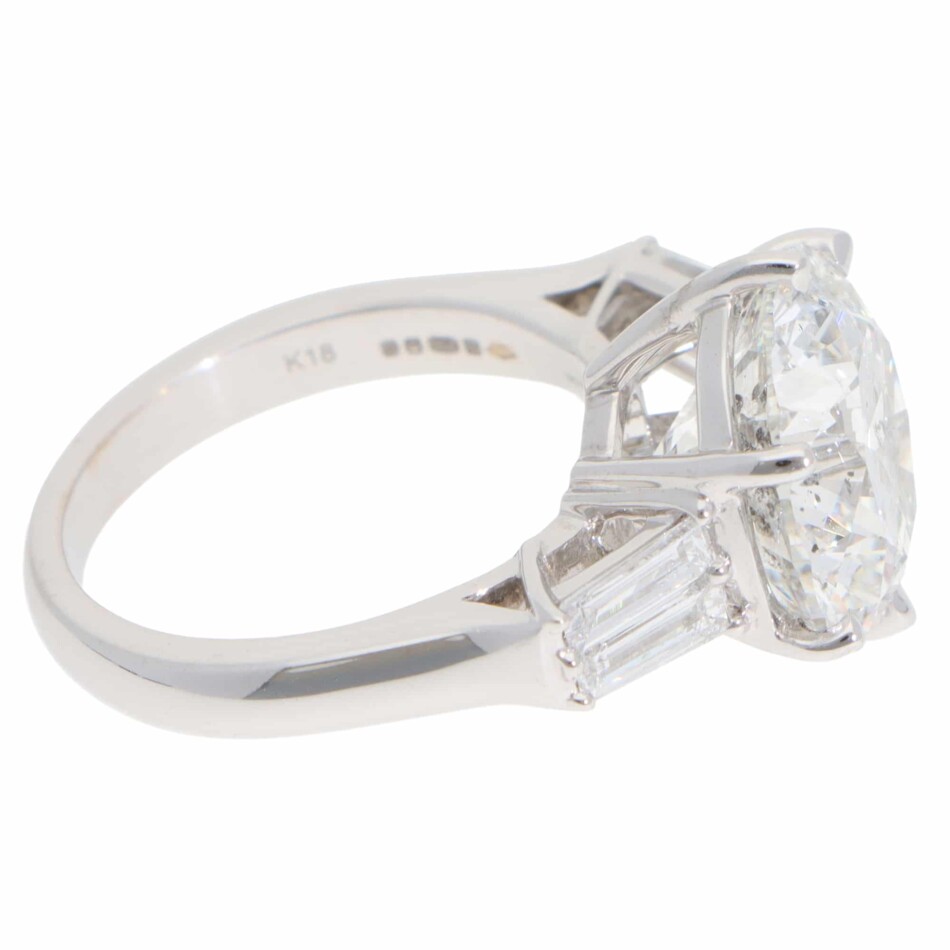 Vintage 7.63ct GIA Certified Diamond Five Stone Ring