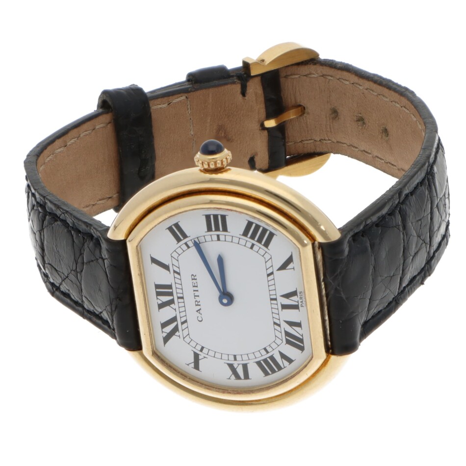 Vintage Cartier Ellipse Large Model 78091 yellow gold c.1970s