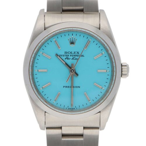 Vintage 1992 Rolex Air-King 34mm Custom Blue Watch