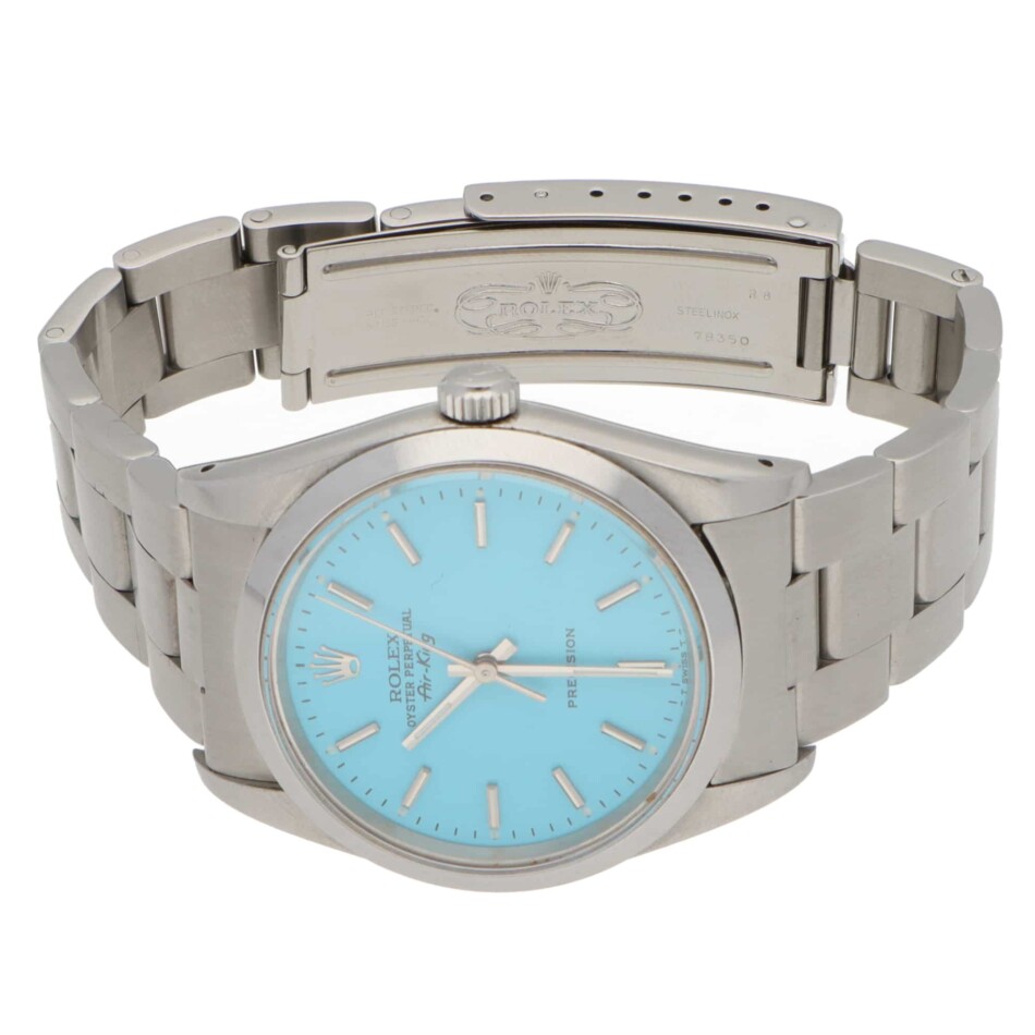 Vintage 1992 Rolex Air-King 34mm Custom Blue Watch
