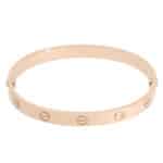 Vintage Cartier LOVE Bracelet in Rose Gold, Size 17