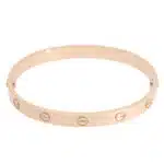 Vintage Cartier LOVE Bracelet in Rose Gold, Size 17