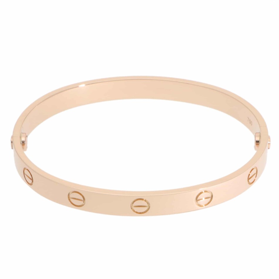 Vintage Cartier LOVE Bracelet in Rose Gold, Size 19