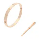 Vintage Cartier LOVE Bracelet in Rose Gold, Size 17