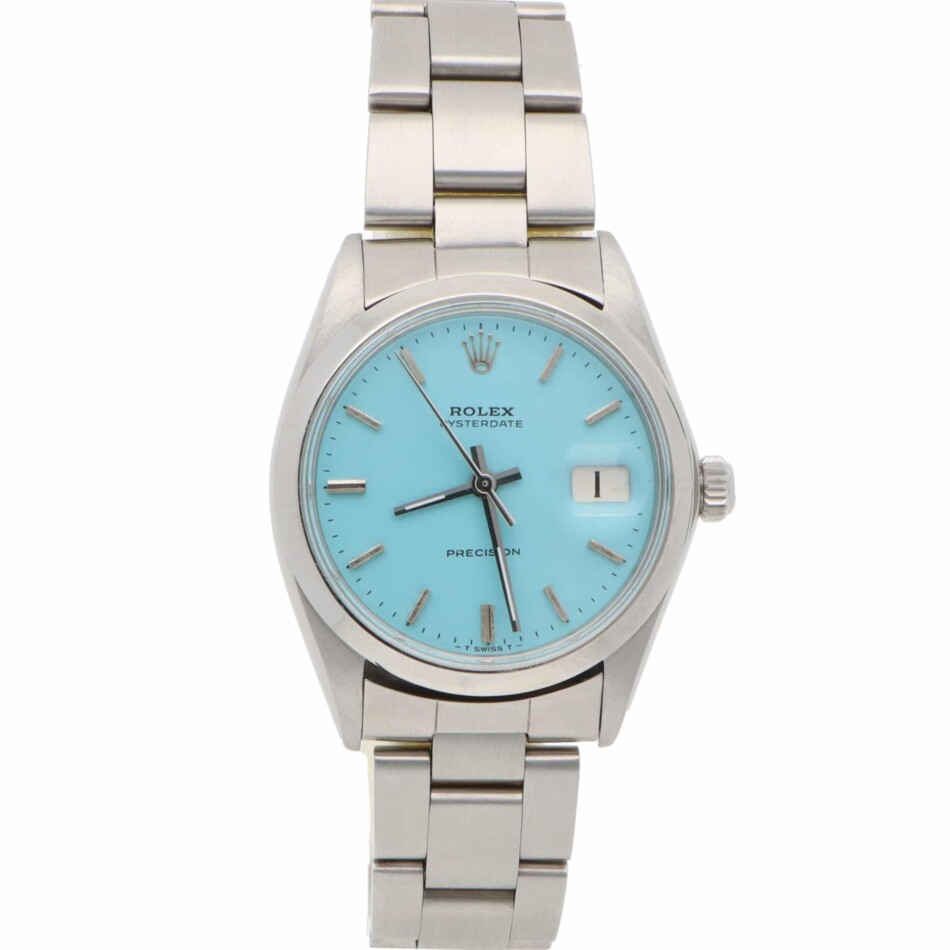 Vintage 1971 Rolex Oysterdate Custom Blue Manual Watch