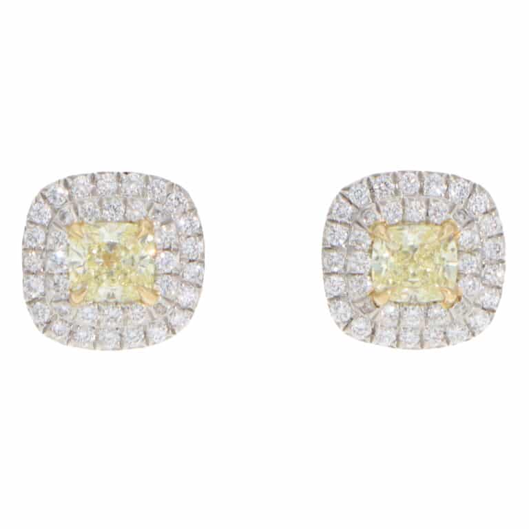 Vintage Tiffany & Co. Soleste Yellow Diamond Cluster Earrings