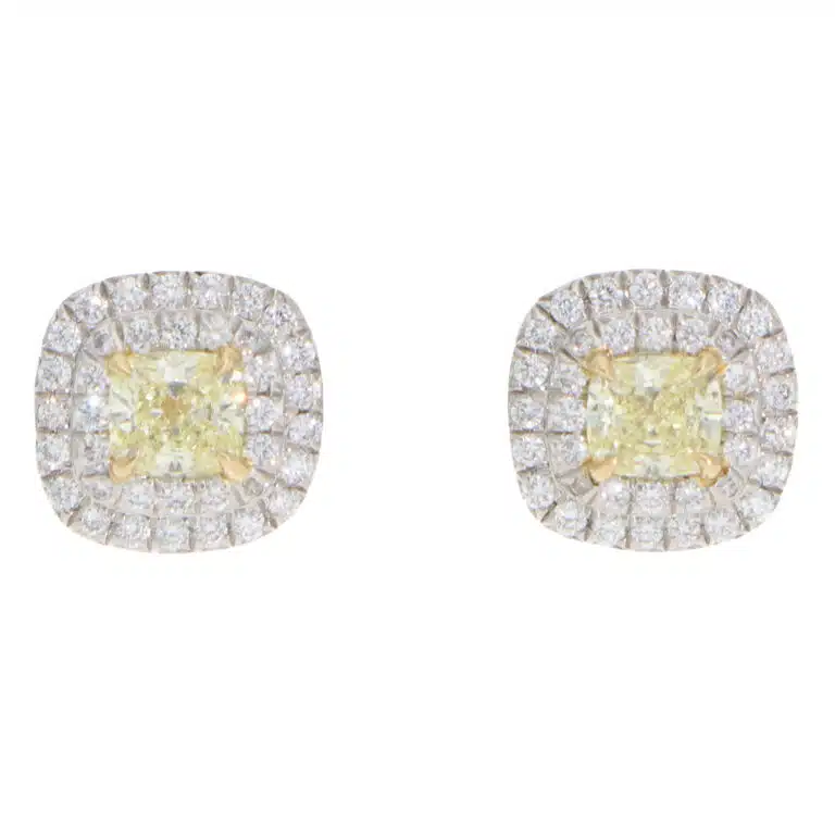 Vintage Tiffany & Co. Soleste Yellow Diamond Cluster Earrings