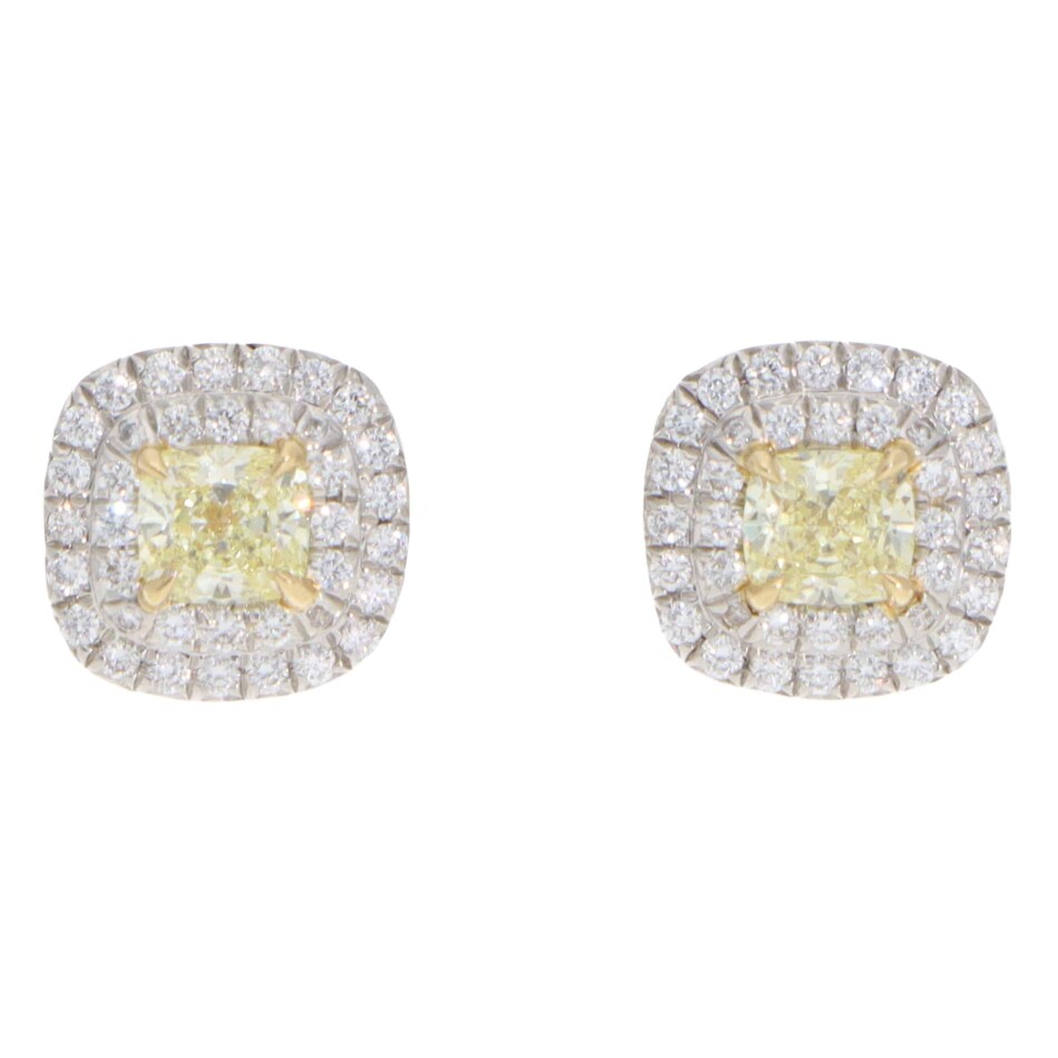 Vintage Tiffany & Co. Soleste Yellow Diamond Cluster Earrings