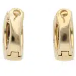 Vintage Mauboussin Paris Diamond Hoop Earrings in Yellow Gold