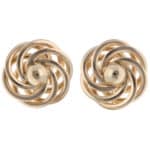 Vintage Tiffany & Co. Floral Clip Earrings in Yellow Gold