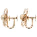 Vintage Tiffany & Co. Floral Clip Earrings in Yellow Gold