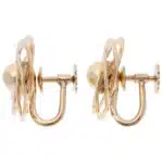 Vintage Tiffany & Co. Floral Clip Earrings in Yellow Gold