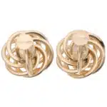Vintage Tiffany & Co. Floral Clip Earrings in Yellow Gold