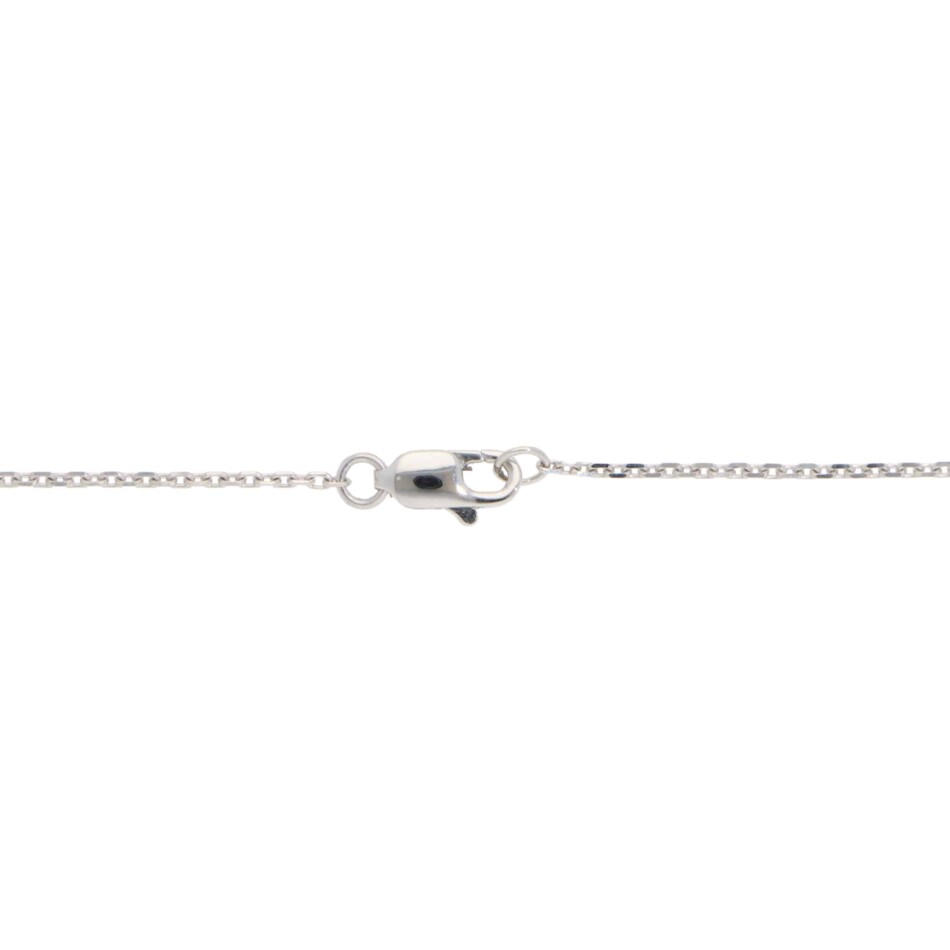 Contemporary Diamond Drop Pendant Necklace in White Gold