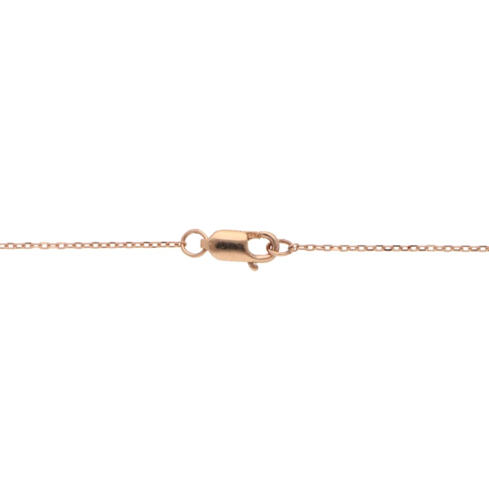 Contemporary Diamond Solitaire Necklace in Rose Gold
