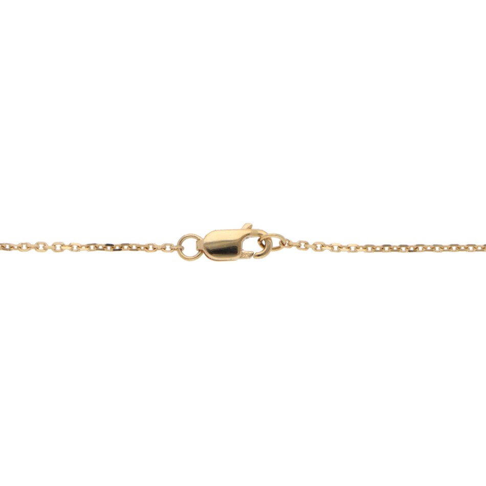 Contemporary Diamond Drop Pendant Necklace in Yellow Gold