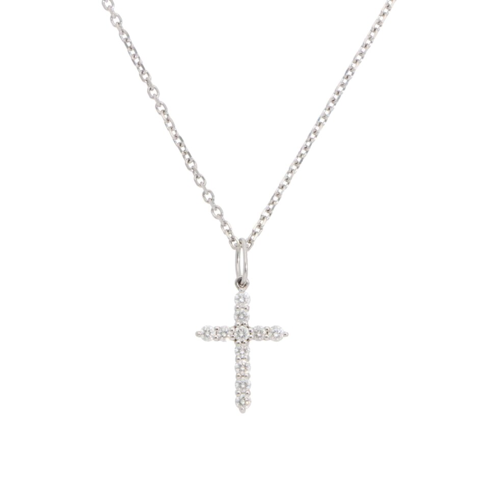Vintage Tiffany & Co. Diamond Cross Necklace in Platinum