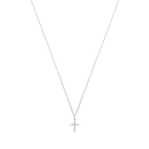 Vintage Tiffany & Co. Diamond Cross Necklace in Platinum