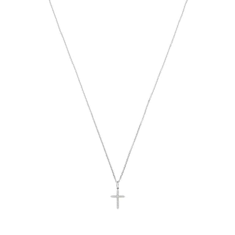 Vintage Tiffany & Co. Diamond Cross Necklace in Platinum