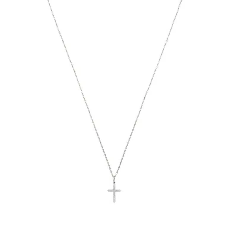 Vintage Tiffany & Co. Diamond Cross Necklace in Platinum