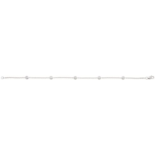 Contemporary Diamond Chain Bracelet in White Gold