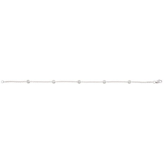 Contemporary Diamond Chain Bracelet in White Gold
