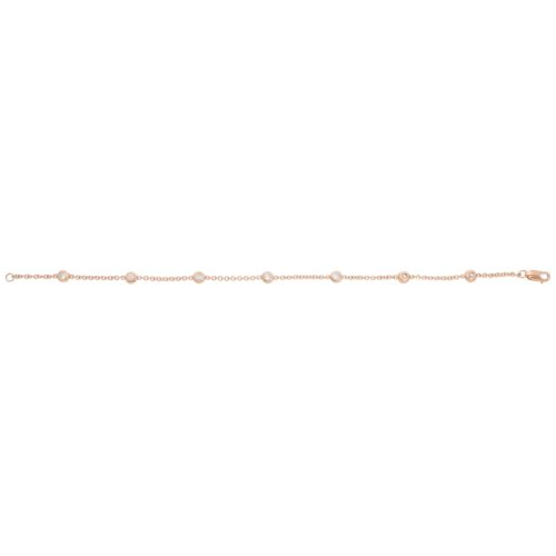 Contemporary Diamond Chain Bracelet in Rose Gold