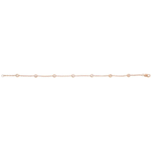 Contemporary Diamond Chain Bracelet in Rose Gold