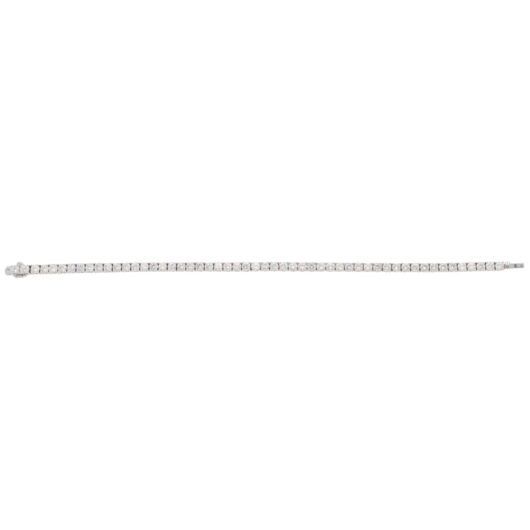 Contemporary 6.82ct Diamond Line Tennis Bracelet in White Gold
