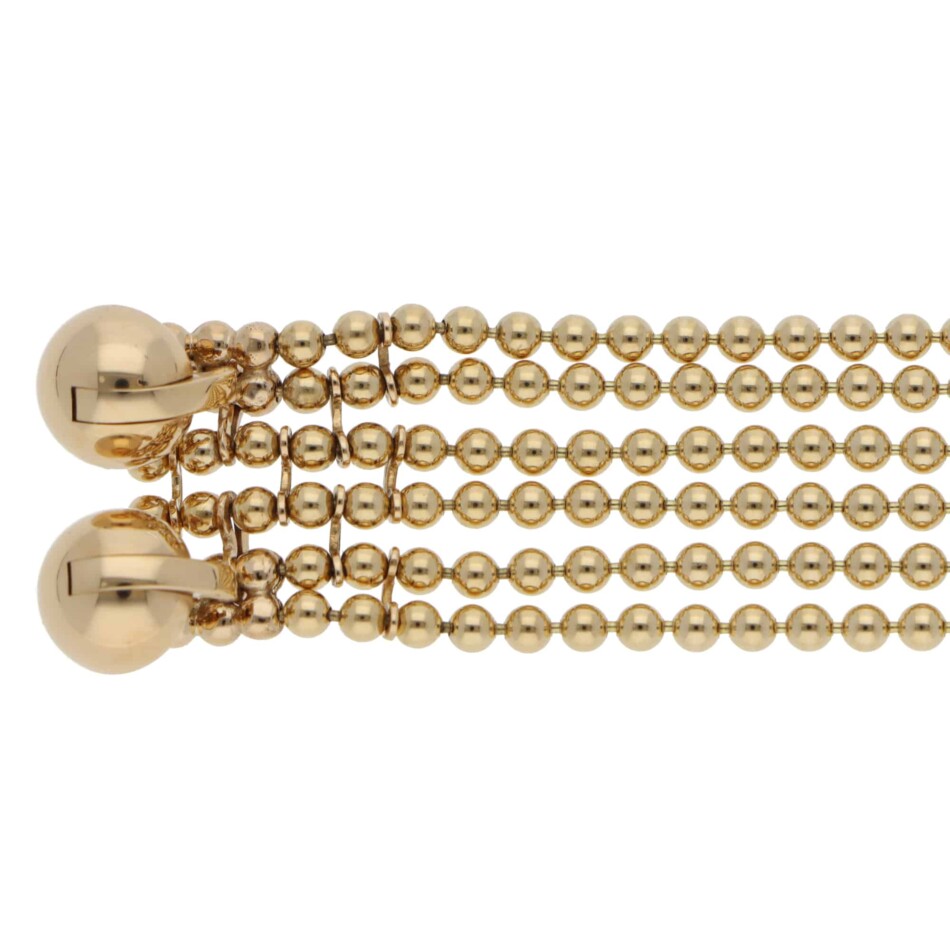 Vintage 1999 Cartier Draperie Bead Link Bracelet in Yellow Gold