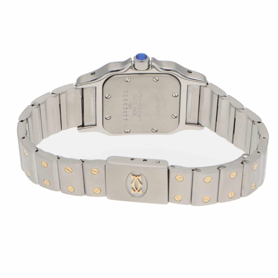Vintage Cartier Santos Galbee 24mm 1567 Steel and Gold