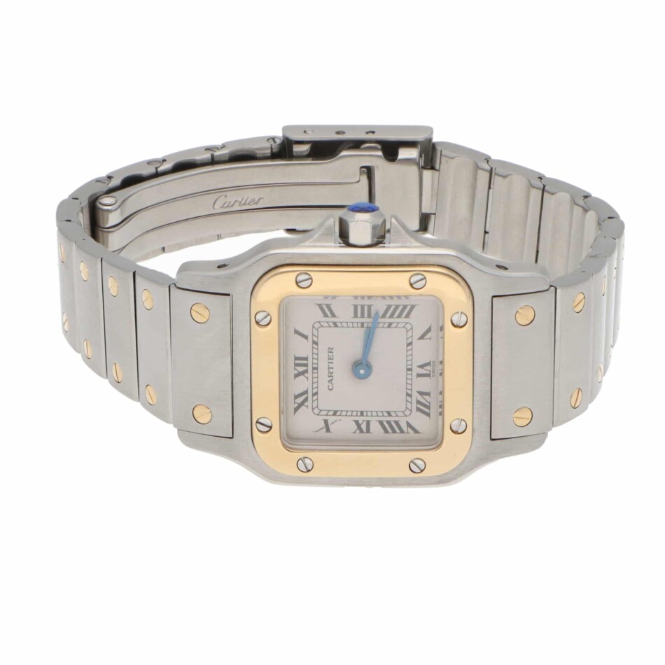 Vintage Cartier Santos Galbee 24mm 1567 Steel and Gold