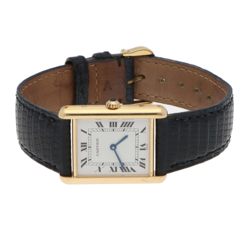 Vintage Cartier Tank Louis wristwatch in yellow gold